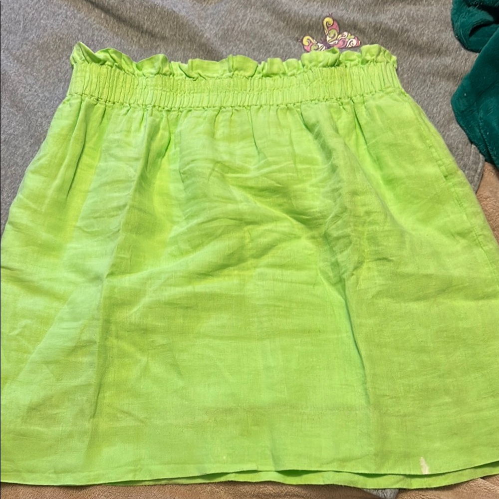 Green J Crew skirt with pockets